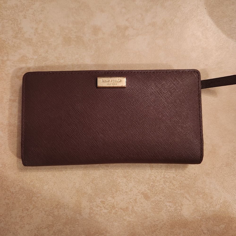 Kate Spade Wallet Purple Leather (A)